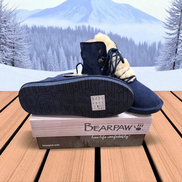 BearPaw🐻 Kerri WIDE Charcoal Lace-Up Boots - CADET - Picture 6 of 8